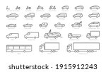 big set outline car icons ... | Shutterstock .eps vector #1915912243