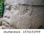 Pre Hispanic Olmec Head For...