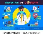 prevention of covid 19... | Shutterstock .eps vector #1666431010
