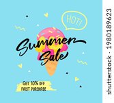 hot summer sale promotion... | Shutterstock .eps vector #1980189623