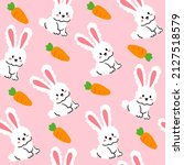 rabbit seamless pattern... | Shutterstock .eps vector #2127518579