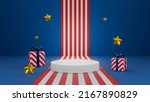 3d rendering white stage on usa ... | Shutterstock . vector #2167890829