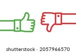 thumb up and thumb down icon.... | Shutterstock .eps vector #2057966570