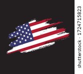 vector grunge flag of usa on... | Shutterstock .eps vector #1724715823