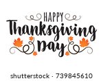 vector autumn leaves with... | Shutterstock .eps vector #739845610