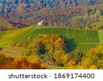 Charming little church in South Styria (Austrian Tuscany), a famous region on the border between Austria and Slovenia with rolling hills, vineyards, picturesque villages and wine taverns