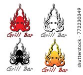 grill bar illustration set... | Shutterstock .eps vector #772230349