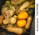 Small photo of London, UK - October 2017. Seasonal vegetables sold in a stall at Brockley Market, local farmer market held every Saturday in Lewisham.