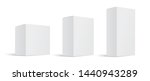 mock up white cardboard box.... | Shutterstock .eps vector #1440943289