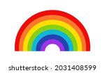 rainbow icon vector... | Shutterstock .eps vector #2031408599