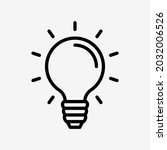 light bulb icon. vector... | Shutterstock .eps vector #2032006526