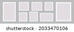 blank postage stamps collection ... | Shutterstock .eps vector #2033470106