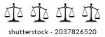 scale icon set. scales of... | Shutterstock .eps vector #2037826520