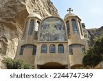 Small photo of 3- 17- 2022. St. Simon the Tanner Cathedral, also known as the Cave Church, is located in the Mokattam mountain in southeastern Cairo, Egypt.