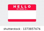 hello  i am...  sticker vector  ... | Shutterstock .eps vector #1373857676