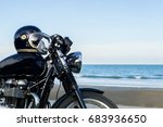 Classic Motorcycle On The Beach