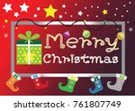 merry christmas everyone ... | Shutterstock .eps vector #761807749