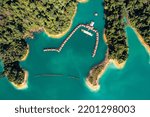 Small photo of Aerial view of Khao Sok national park Cheow Lan Dam lake in Surat Thani, Thailand