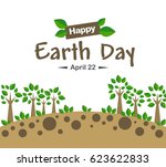 earth day concept illustration... | Shutterstock .eps vector #623622833