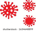 red bacteria icon isolated on... | Shutterstock .eps vector #1634648899