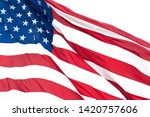 usa national flag flapping in... | Shutterstock . vector #1420757606