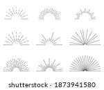 set of sunbursts and frame ... | Shutterstock .eps vector #1873941580