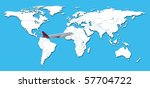 real detail world map of... | Shutterstock . vector #57704722