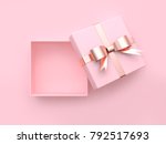 Pink Square Gift Box Open...
