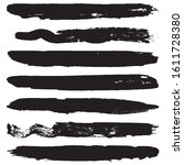 a set of grunge brushes. smears ... | Shutterstock .eps vector #1611728380