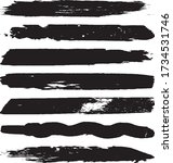 a set of grunge brushes. smears ... | Shutterstock .eps vector #1734531746