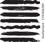 a set of grunge brushes. smears ... | Shutterstock .eps vector #1742566289
