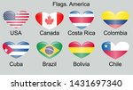 american countries flag set... | Shutterstock . vector #1431697340