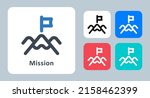 mission icon   vector... | Shutterstock .eps vector #2158462399