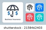 business insurance icon  ... | Shutterstock .eps vector #2158462403