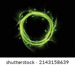 shiny magic circle frame with... | Shutterstock .eps vector #2143158639
