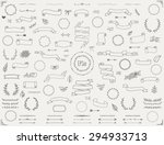 big collection of vector hand... | Shutterstock .eps vector #294933713