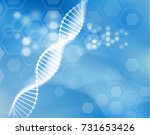science background with dna... | Shutterstock .eps vector #731653426