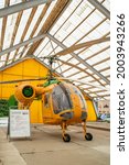 Small photo of Lange, Estonia - May 17 2021: Helicopter Kamov Ka-26 Hoodlum in Estonian Aviation Museum.