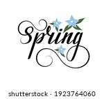 spring text lettering vector... | Shutterstock .eps vector #1923764060
