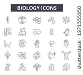 biology line icons  signs set ... | Shutterstock .eps vector #1371555350