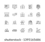buy houses line icons  signs ... | Shutterstock .eps vector #1395165686