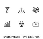 business icon set with tie ... | Shutterstock .eps vector #1911330706