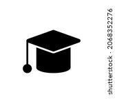 graduation hat cap icon glyph... | Shutterstock .eps vector #2068352276