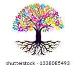 Abstract Vibrant Tree Logo...