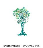 Abstract Human Tree Logo....