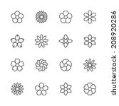 flower icons set. | Shutterstock .eps vector #208920286