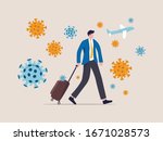 covid 19 virus impact travel... | Shutterstock .eps vector #1671028573