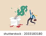 surprise money or reward  bonus ... | Shutterstock .eps vector #2033183180