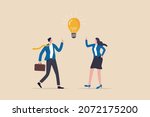 bright idea to solve problem ... | Shutterstock .eps vector #2072175200