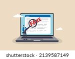 fake news or false information... | Shutterstock .eps vector #2139587149